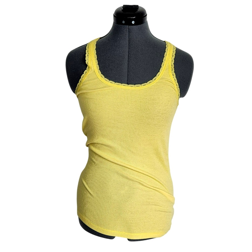 Aerie Bright Yellow Ribbed Tank Top Size M